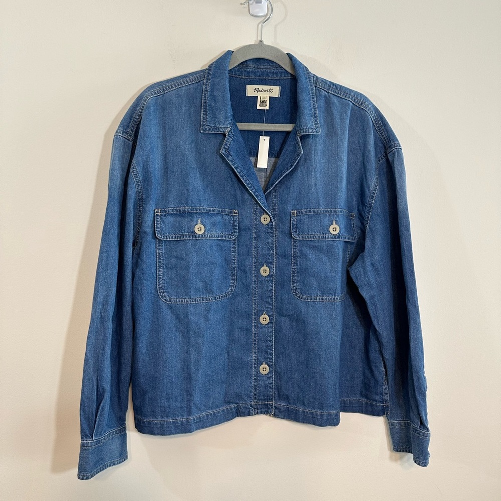 Madewell Blue Button Down Denim Shirt